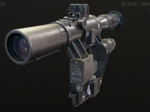 vss vintorez sniper rifle 3D Model
