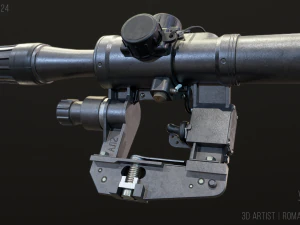 vss vintorez sniper rifle 3D Model