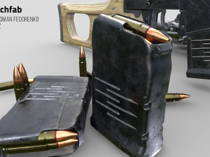 vss vintorez sniper rifle 3D 모델