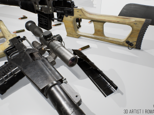 vss vintorez sniper rifle 3D 모델