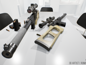vss vintorez sniper rifle 3D 모델