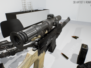 vss vintorez sniper rifle 3D 모델
