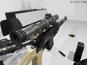 vss vintorez sniper rifle 3D Model