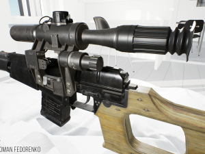 vss vintorez sniper rifle 3D 모델