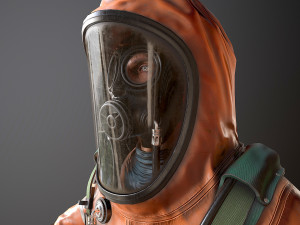 hazmat suit 3D मॉडल