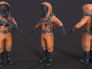 hazmat suit 3D मॉडल