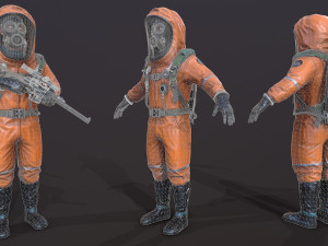hazmat suit 3D मॉडल