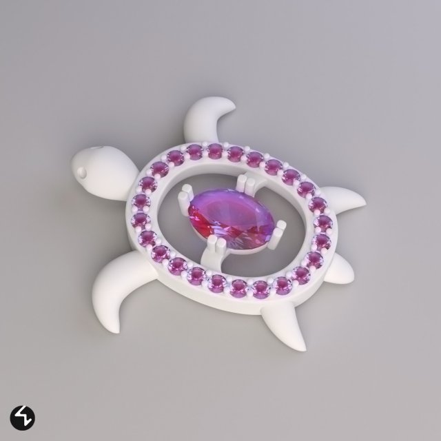 turtle pendant Modello 3D .c4d .max .obj .3ds .fbx .stl .blend 