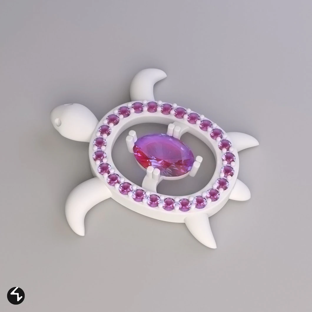 turtle pendant 3D Model .c4d .max .obj .3ds .fbx .stl .blend 