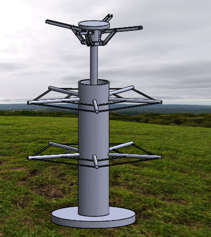 drying rack with umbrella Modello 3D .c4d .max .obj .3ds .fbx .stl .blend 