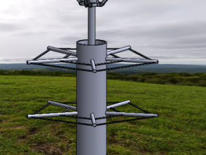 drying rack with umbrella 3D 모델