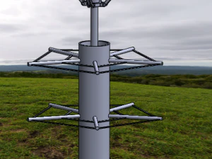 tendedero con sombrilla Modelo 3D