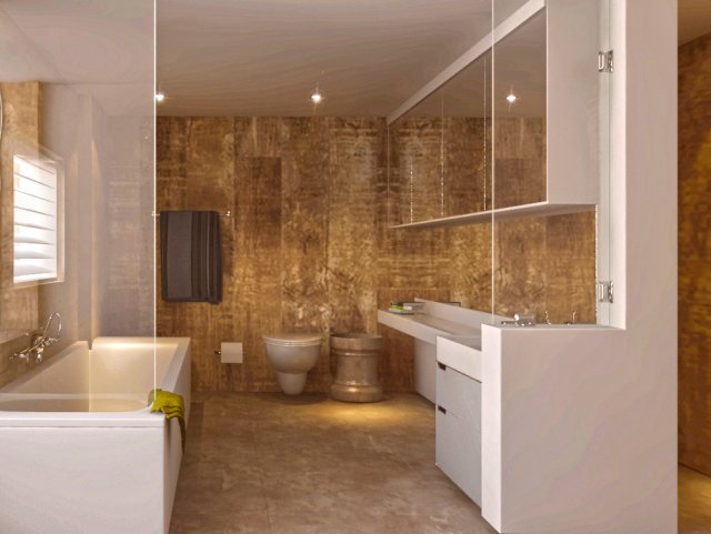 modern bathroom interior 3D Модель .c4d .max .obj .3ds .fbx .stl .blend 