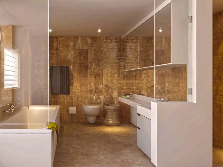 modern bathroom interior 3D Model .c4d .max .obj .3ds .fbx .stl .blend 