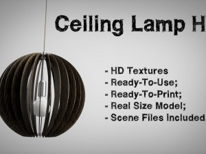 ceiling lamp hd textures 3D Model