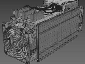 antminer cryptocurrency mining hardware 3D Model