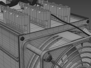 antminer cryptocurrency mining hardware 3D Model