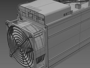 antminer cryptocurrency mining hardware 3D Model