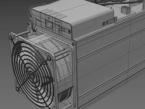 antminer cryptocurrency mining hardware 3D Model