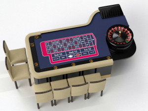 roulette gaming table vr - ar - low-poly 3D Модель