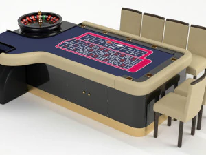 roulette gaming table vr - ar - low-poly 3D Model