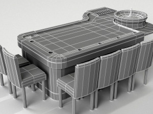 roulette gaming table vr - ar - low-poly 3D Модель