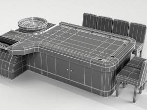 roulette gaming table vr - ar - low-poly 3D Модель