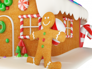 gingerbread house 3Dモデル