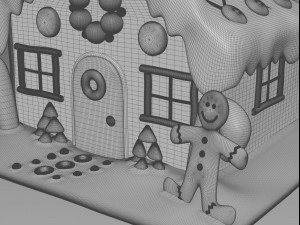 gingerbread house 3Dモデル