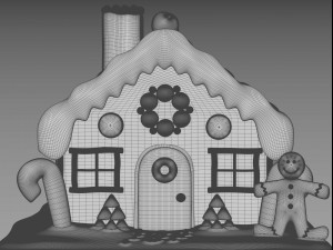 gingerbread house 3Dモデル