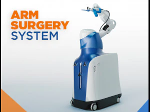M&aacute;quina de cirurgia assistida por bra&ccedil;o rob&oacute;tico Mako low-poly Modelo 3D