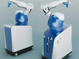 M&aacute;quina de cirurgia assistida por bra&ccedil;o rob&oacute;tico Mako low-poly Modelo 3D