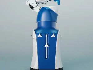 M&aacute;quina de cirurgia assistida por bra&ccedil;o rob&oacute;tico Mako low-poly Modelo 3D