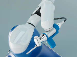 M&aacute;quina de cirurgia assistida por bra&ccedil;o rob&oacute;tico Mako low-poly Modelo 3D