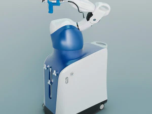 M&aacute;quina de cirurgia assistida por bra&ccedil;o rob&oacute;tico Mako low-poly Modelo 3D