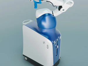 M&aacute;quina de cirurgia assistida por bra&ccedil;o rob&oacute;tico Mako low-poly Modelo 3D