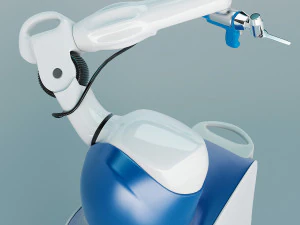 M&aacute;quina de cirurgia assistida por bra&ccedil;o rob&oacute;tico Mako low-poly Modelo 3D