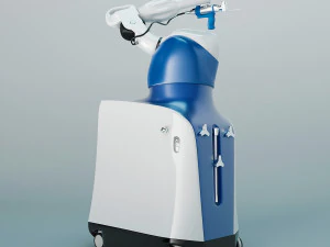 M&aacute;quina de cirurgia assistida por bra&ccedil;o rob&oacute;tico Mako low-poly Modelo 3D