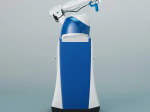 M&aacute;quina de cirurgia assistida por bra&ccedil;o rob&oacute;tico Mako low-poly Modelo 3D