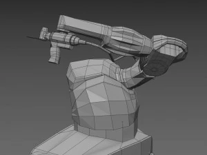 M&aacute;quina de cirurgia assistida por bra&ccedil;o rob&oacute;tico Mako low-poly Modelo 3D