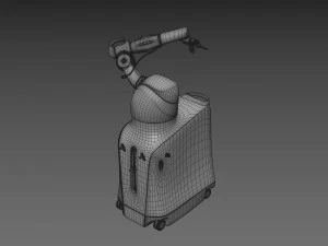 M&aacute;quina de cirurgia assistida por bra&ccedil;o rob&oacute;tico Mako low-poly Modelo 3D