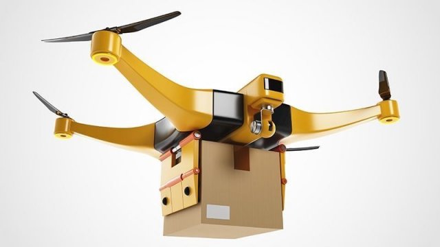 package delivery drone 3D Model .c4d .max .obj .3ds .fbx .stl .blend 