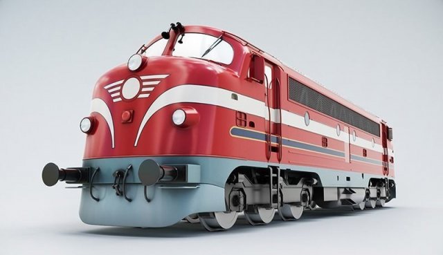 nohab m61 locomotive train engine 3D Модель .c4d .max .obj .3ds .fbx .stl .blend 