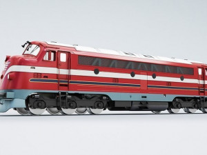 nohab m61 locomotive train engine 3D Модель