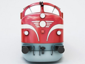 nohab m61 locomotive train engine 3D Модель