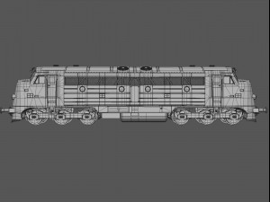 nohab m61 locomotive train engine 3D Модель