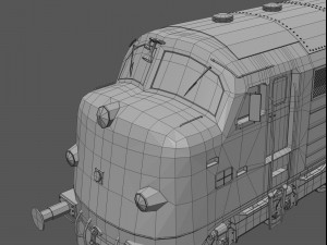 nohab m61 locomotive train engine 3D Модель