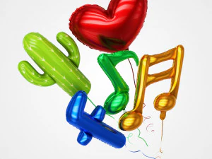 balloons in different shapes 3D Model