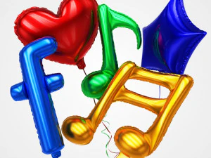 balloons in different shapes 3D Model