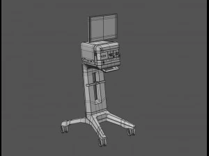 ventilador para cuidados intensivos - elisa 800 Modelo 3D